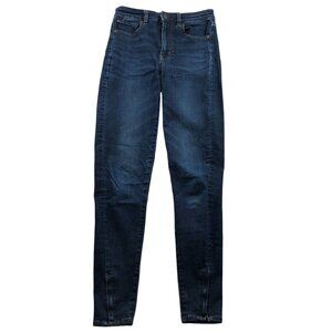 American Eagle Womens Jeans Size 2 Skinny High Rise Jeggings Stretch Blue Denim